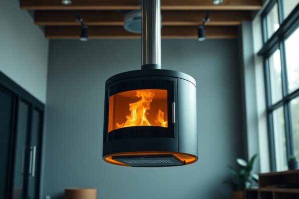 Poêle à bois suspendu : chauffage design, puissant et écolo (guide expert)
