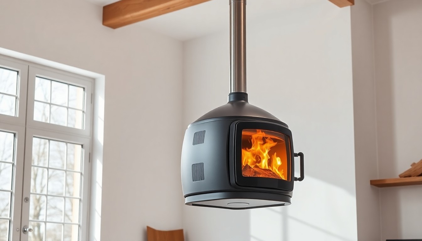 Poêle à bois suspendu  fonctionnement, caractéristiques et pour qui cest fait